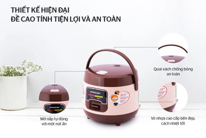 Nồi cơm điện Sunhouse ảnh 2