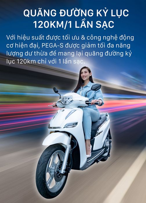 Hình ảnh xe máy điện Pega phiên bản cao cấp