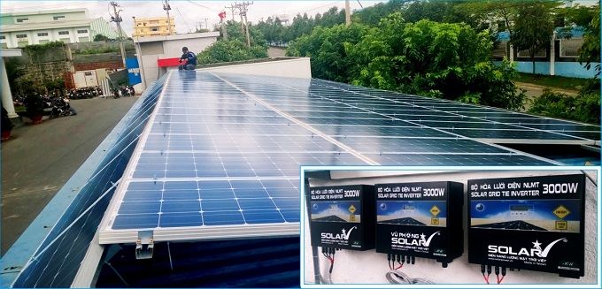 Hình ảnh thực tế hệ thống điện mặt trời do SOLARV thi công