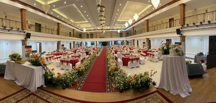 Sảnh tiệc đẳng cấp với thiết kế không cột tại Dabaco Từ Sơn Palace