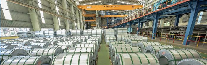 Hình ảnh nhà máy sản xuất tôn thép hiện đại của Hoa Sen