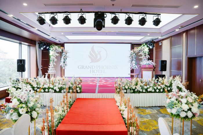 Không gian tiệc cưới sang trọng tại Grand Phoenix Hotel