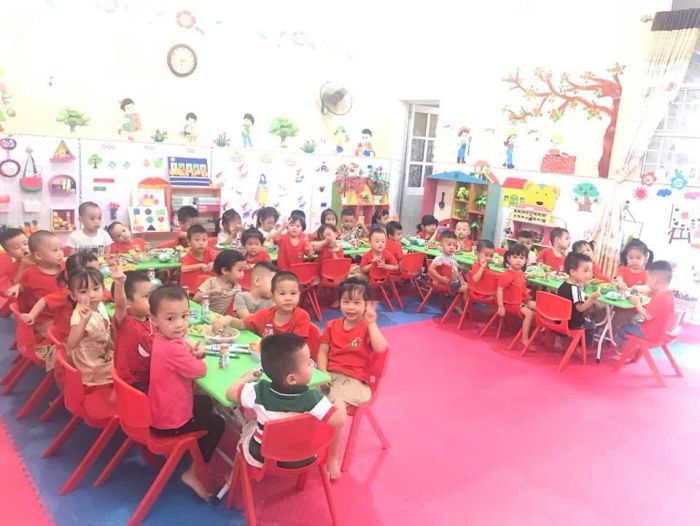Không gian học tập đầy màu sắc tại Trường Mầm non 8/3