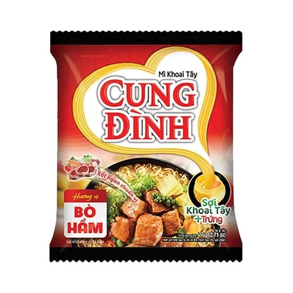 Hình ảnh bao bì Mì Cung Đình bò hầm - Thiết kế sang trọng
