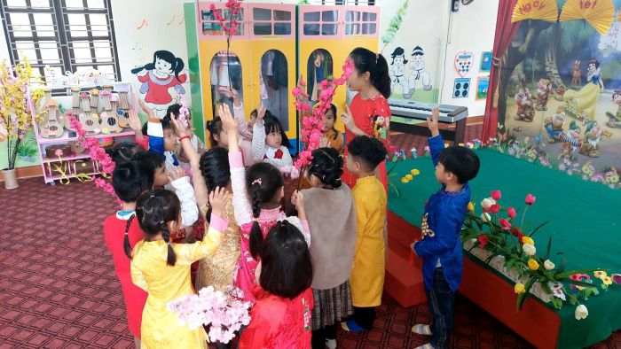 Góc học tập sáng tạo tại Trường Mầm non Trân Châu