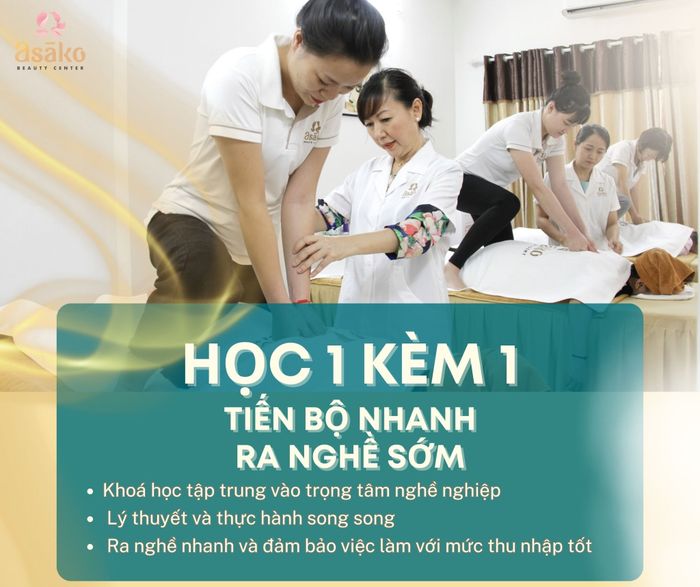 ASAKO Beauty Academy ảnh 1 - Hình ảnh ấn tượng về không gian đào tạo đẳng cấp với phòng học được thiết kế theo tiêu chuẩn Nhật Bản, tạo môi trường học tập lý tưởng.