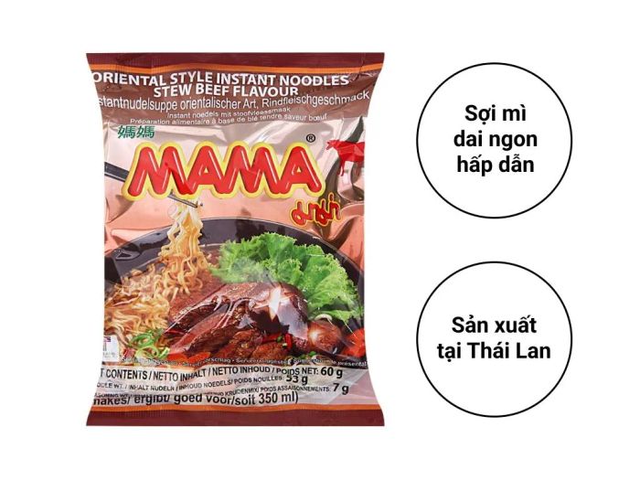 Hình ảnh chân thực Mì Mama vị bò hầm - góc nhìn cận cảnh