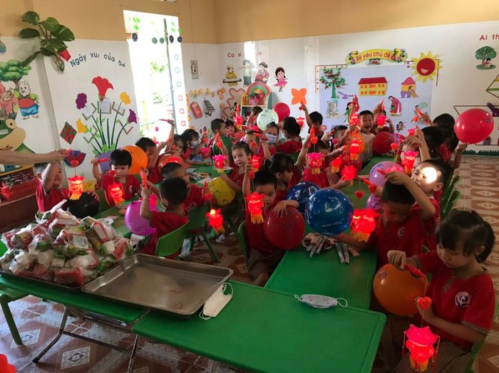 Hình ảnh khu vui chơi sáng tạo tại Trường Mầm non Thái Hồng