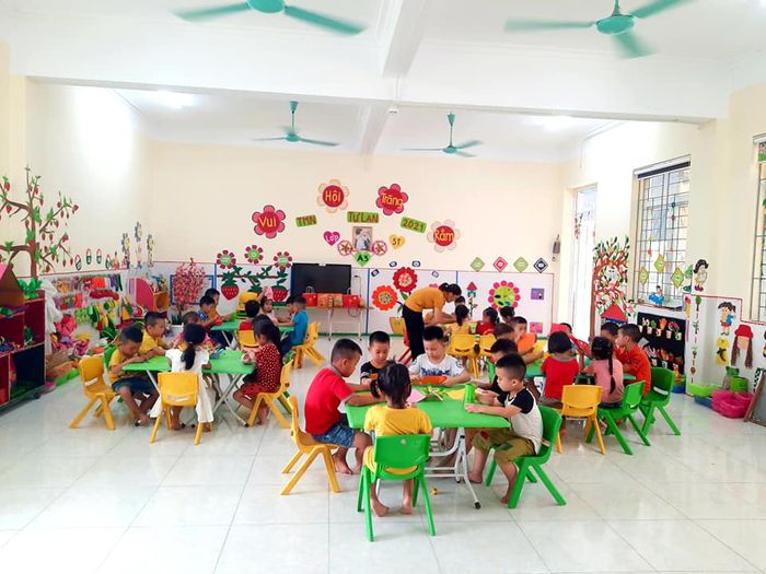 Hình ảnh không gian học tập tại Mầm non Tự Lạn