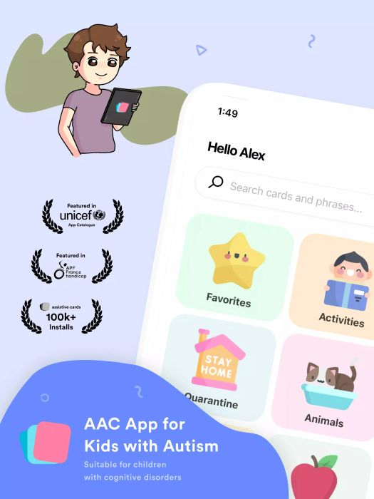 Giao diện ứng dụng Leeloo AAC - Giải pháp giao tiếp cho trẻ tự kỷ
