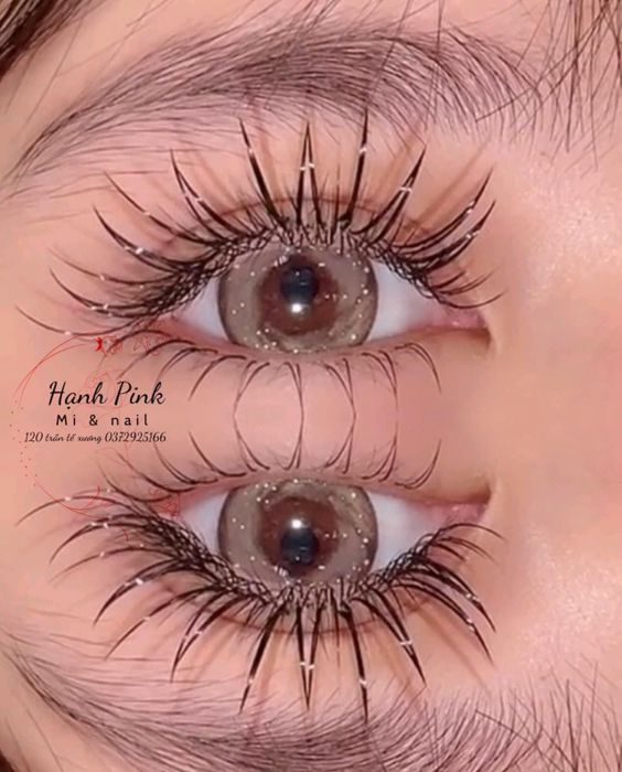 Hình ảnh thực tế kiểu nối mi đẹp tại HẠNH PINK NAILS & MI