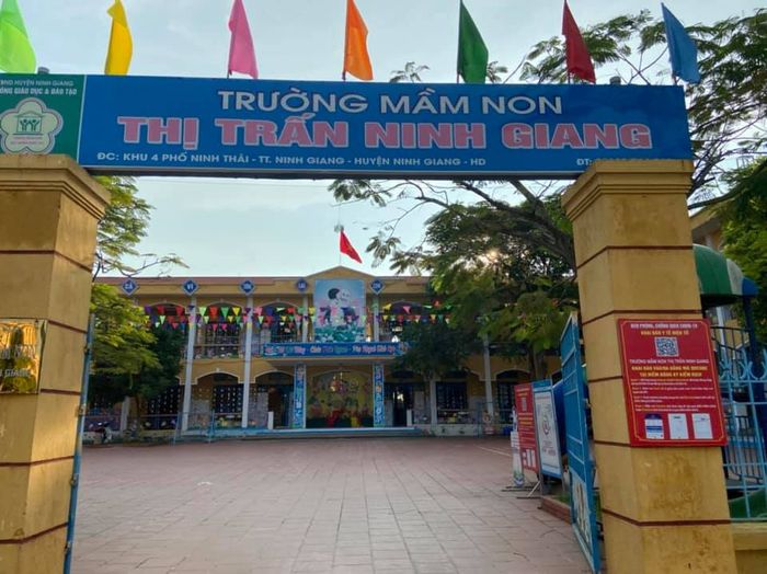 Hoạt động vui chơi ngoài trời tại Trường Mầm Non Thị Trấn Ninh Giang
