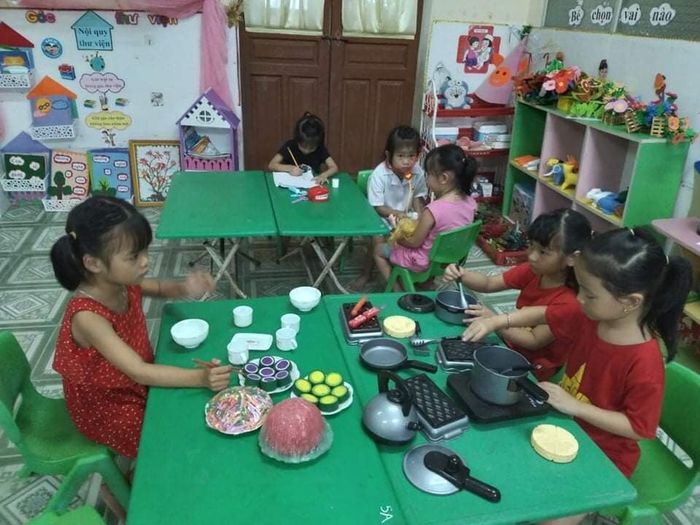 Không gian học tập đầy màu sắc tại Trường Mầm Non Hồng Dụ