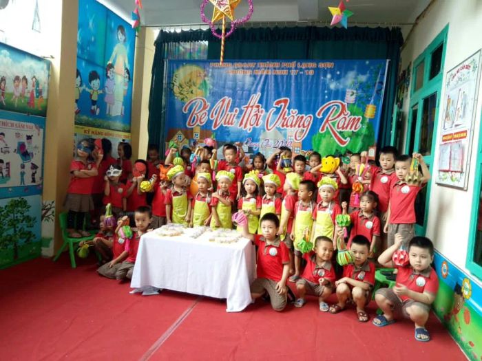 Khuôn viên xanh mát tại Trường Mầm non 17/10 TP. Lạng Sơn
