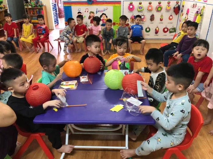 Không gian học tập đầy màu sắc tại Mầm non Hằng Nga
