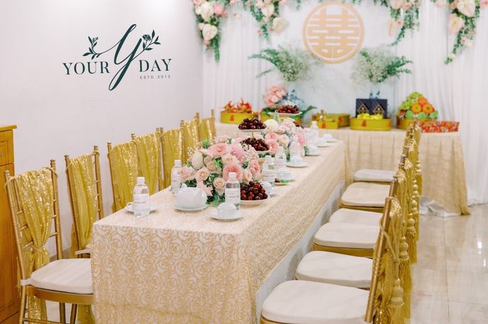 Không gian tiệc cưới sang trọng do YourDay thiết kế