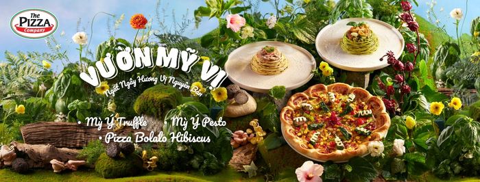 Hình ảnh những chiếc pizza vàng ươm đặc trưng của The Pizza Company
