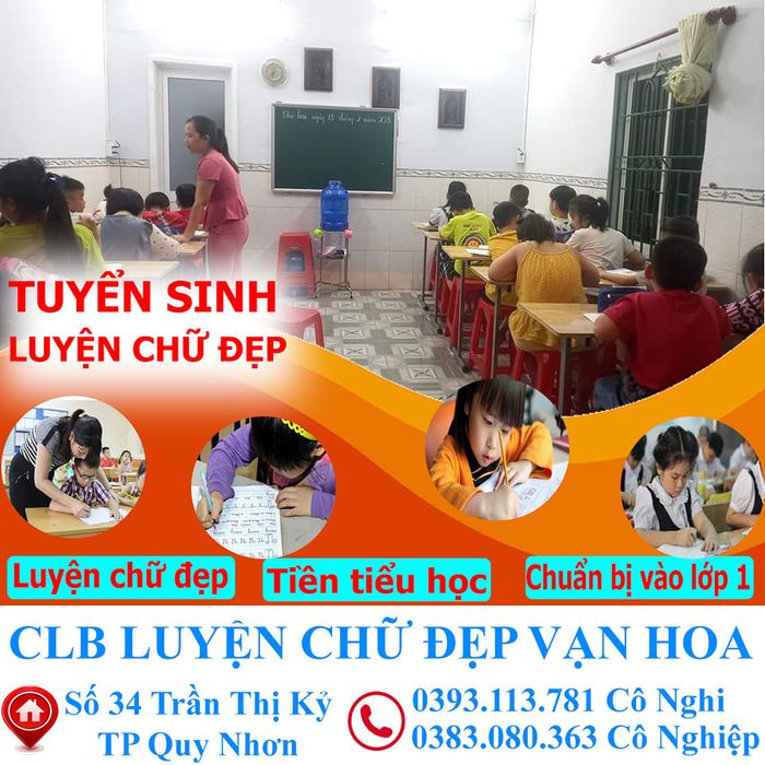 Không gian học tập tại Câu lạc bộ Luyện Chữ Đẹp Vạn Hoa