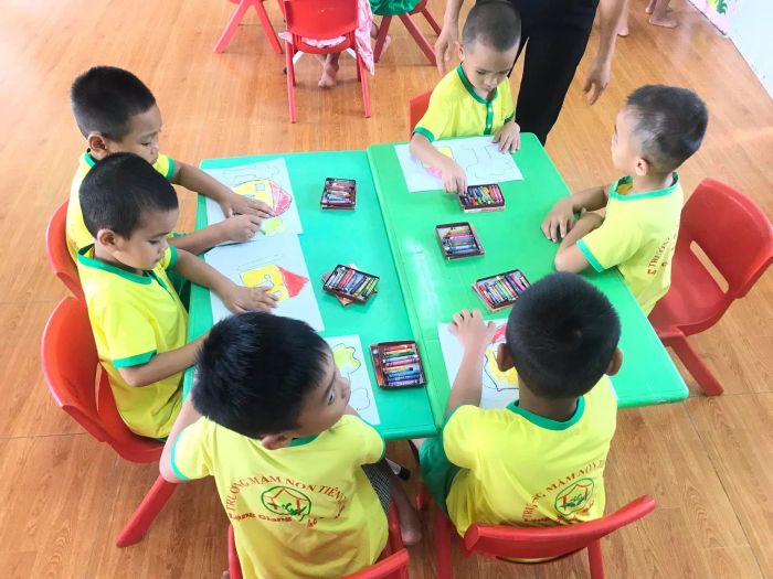 Không gian xanh mát và thân thiện tại Mầm non Tiên Lục