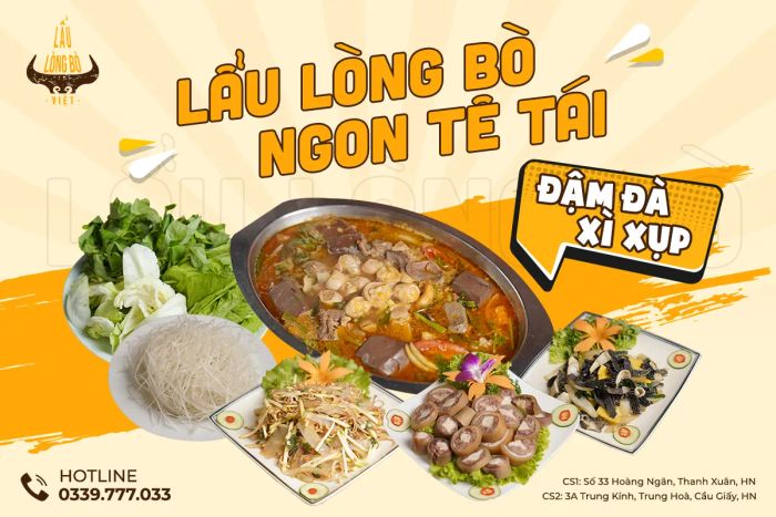 Lẩu Lòng Bò Việt - Hình ảnh chân thực về nghệ thuật chế biến lòng bò đỉnh cao