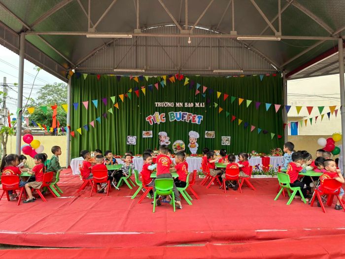 Góc học tập sáng tạo đầy màu sắc tại Trường Mầm non Sao Mai