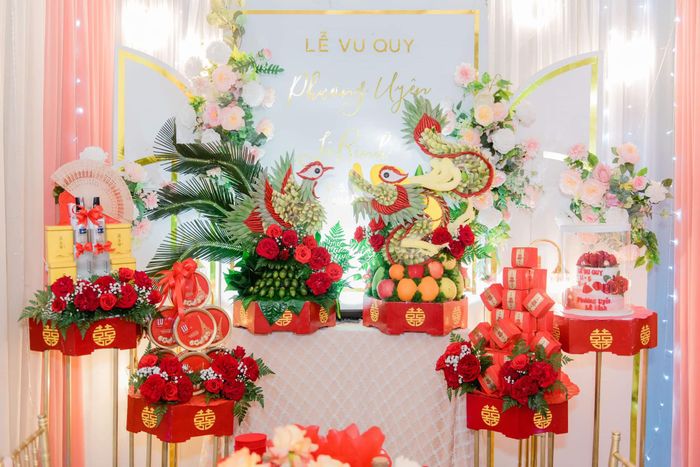 Hình ảnh mâm quả cưới tinh xảo của Mỹ Lệ