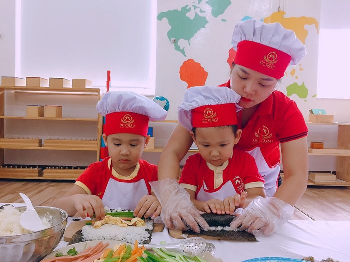 Hình ảnh không gian học tập chuẩn Montessori tại Trường Mầm Non Quốc Tế Úc Châu