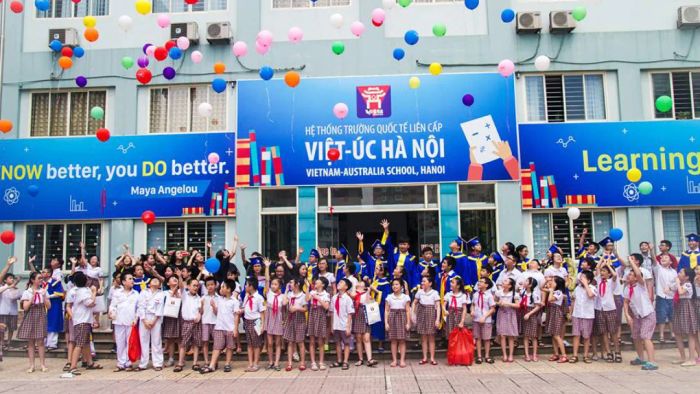 Hình ảnh sinh động về môi trường học tập đa văn hóa tại Trường Liên cấp Việt-Úc Hà Nội