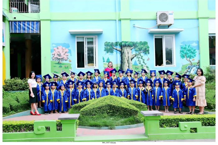 Khuôn viên xanh mát tại Trường Mầm Non Ngọc Trạo - Ảnh 1