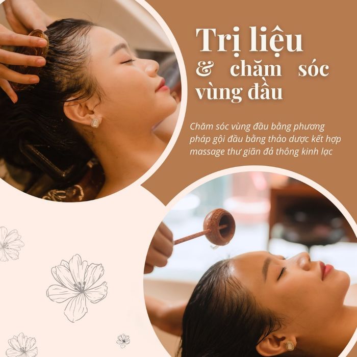 Hình ảnh liệu trình gội đầu dưỡng sinh cao cấp tại Dưỡng Sinh Tâm Spa