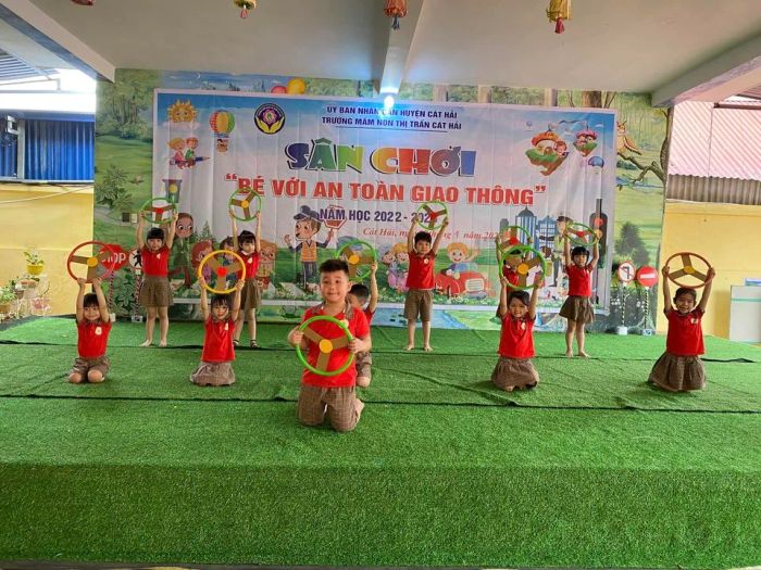 Góc học tập đầy màu sắc tại Trường Mầm non Thị trấn Cát Hải