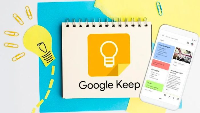 Hình ảnh trực quan Google Keep - Minh họa tính năng ghi chú đa phương tiện và nhắc nhở thông minh