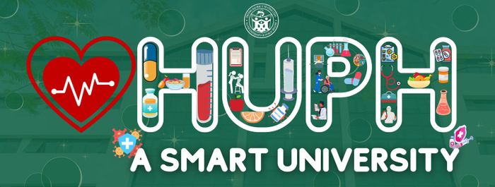 Hình ảnh khuôn viên xanh mát của Đại học Y tế Công cộng