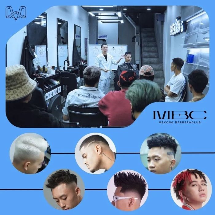 Hình ảnh không gian đào tạo tại Mekong Barber & Club