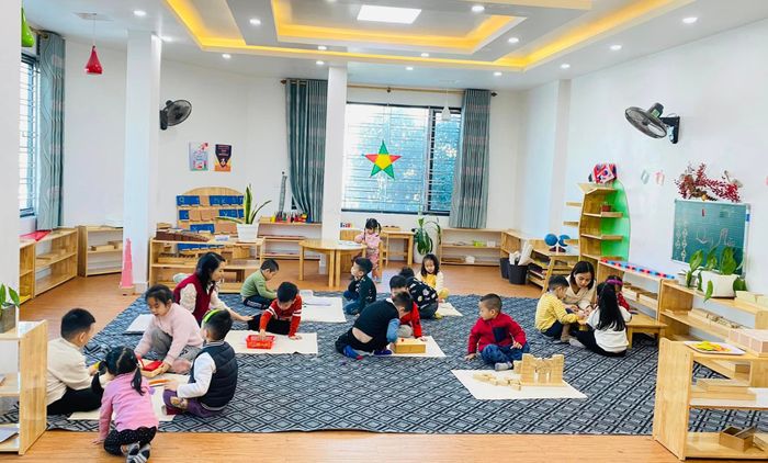 Hình ảnh không gian học tập tại Mầm non Happy Kids
