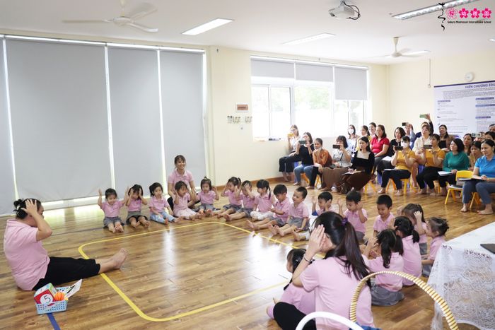 Hình ảnh không gian học tập sáng tạo tại Sakura Montessori