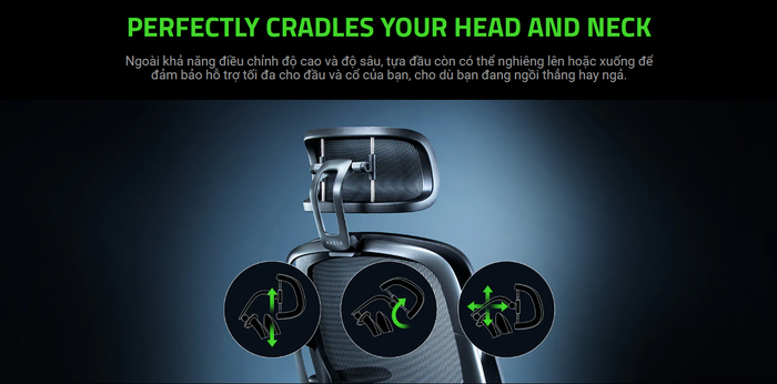 Ghế game RAZER FUJIN PRO - Fully Adjustable Mesh Gaming Chair 9