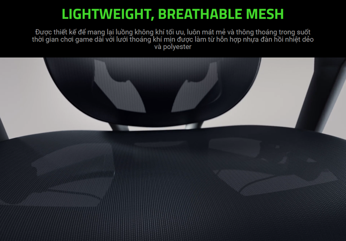 Ghế game RAZER FUJIN PRO - Fully Adjustable Mesh Gaming Chair 2