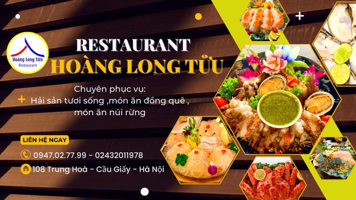 Hình ảnh không gian sang trọng tại Nhà hàng Hoàng Long Tửu