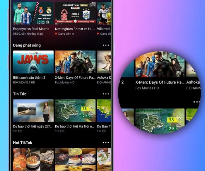 Hình ảnh trải nghiệm VTVcab ON