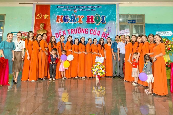 Hình ảnh khuôn viên xanh mát tại Trường Mầm Non Sao Mai