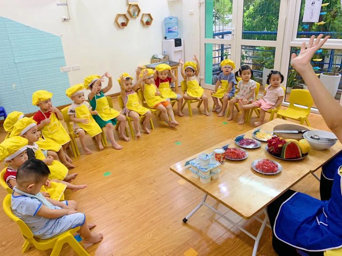 Hình ảnh khu vui chơi sáng tạo tại Trường Mầm Non Mặt Trời Bé Con