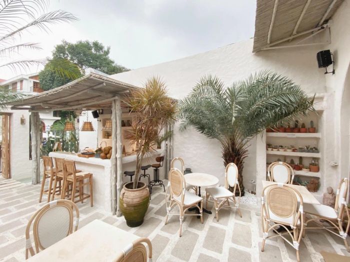 Không gian xanh mát tại O'Palm Cafe