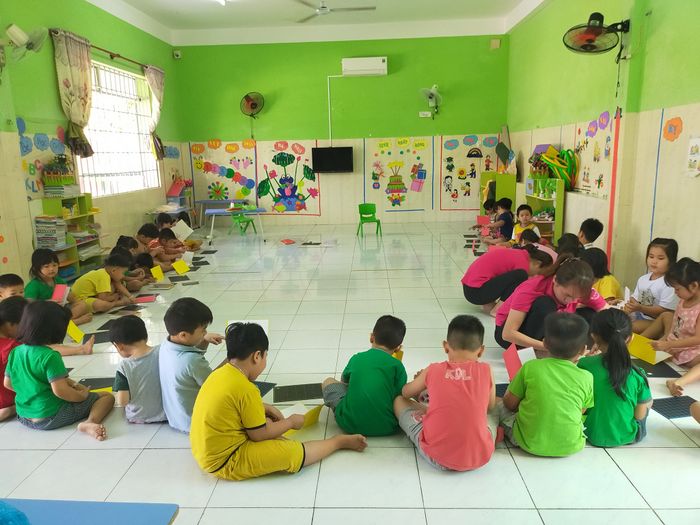 Hoạt động ngoại khóa sôi nổi của các bé tại Mầm Non Sao Việt Phú Mỹ