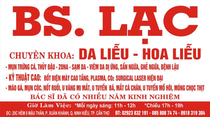 Hình ảnh phòng khám Da Liễu BS Lạc Cần Thơ