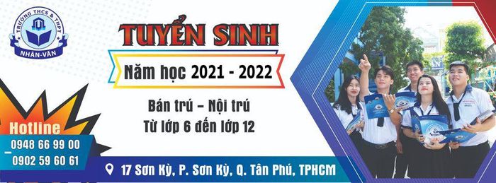 Hình ảnh khu giảng đường hiện đại tại Trường THCS & THPT Nhân Văn