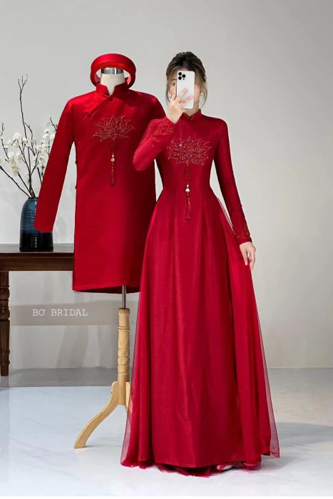 Bơ Bridal - Bộ sưu tập áo dài cưới sang trọng [Hình ảnh 1]
