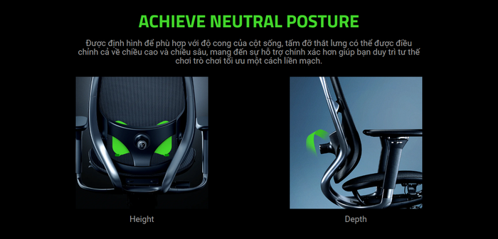 Ghế game RAZER FUJIN PRO - Fully Adjustable Mesh Gaming Chair 8
