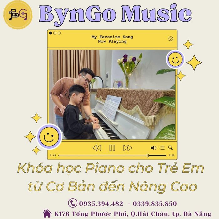 Phòng học hiện đại tại BynGo Piano