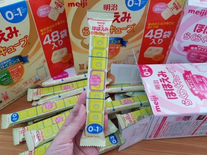 Hình ảnh sữa Meiji dạng thanh cao cấp - Thiết kế Nhật Bản